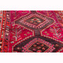 Shiraz Persian Rug 8x3 ft - Antique Medallion (Toranj), Geometric Madder Red, Dark Red, Brown Hand Knotted | pile detail | SKU 111514