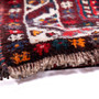 Shiraz Persian Rug 5'0" x 3'9" - Antique Geometric Blue, Red Hand Knotted | back view | SKU 111523