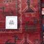 Shiraz Persian Rug 4'11" x 3'8" - Semi Antique Geometric Blue, Red Hand Knotted | full view | SKU 111533