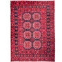 Afghan Persian Rug 9'3" x 6'8" - Semi Antique Geometric Multicolor Hand Knotted | front view | SKU 111536