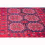 Afghan Persian Rug 9'3" x 6'8" - Semi Antique Geometric Multicolor Hand Knotted | pile detail | SKU 111536