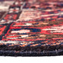 Bakhtiari Persian Rug 9'0" x 4'1" - Semi Antique Medallion Blue, Crimson Hand Knotted | side view | SKU 111545