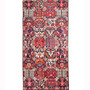 Bakhtiari Persian Rug 9'0" x 4'1" - Semi Antique Medallion Blue, Crimson Hand Knotted | front view | SKU 111545