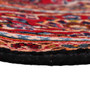 Kashan Persian Rug 9'11" x 6'7" - Semi Antique Medallion Crimson, Navy Blue Hand Knotted | side view | SKU 111551