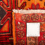 Ardabil Persian Rug 10'6" x 4'9" - Semi Antique Geometric Diamond Lattice Red Orange Burnt Orange Hand Knotted | full view | SKU 110010