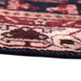 Mazlaghan Persian Rug 6'11" x 4'3" - Semi Antique Medallion Navy Blue, Crimson Hand Knotted | side view | SKU 111605