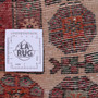 Quchan Persian Rug 9'8" x 4'6" - Semi Antique Medallion Red, Blue Hand Knotted | full view | SKU 111809