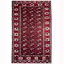 Turkmen Persian Rug 11x6 ft - Semi Antique Geometric Crimson, Navy Blue Hand Knotted | front view | SKU 111817