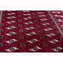 Turkmen Persian Rug 11x6 ft - Semi Antique Geometric, Turkmen Gul Dark Red, Cream, Burgundy Hand Knotted | pile detail | SKU 111817