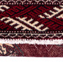 Turkmen Persian Rug 11x6 ft - Semi Antique Geometric, Turkmen Gul Dark Red, Cream, Burgundy Hand Knotted | back view | SKU 111817