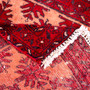Baluch Persian Rug 2'6" x 2'2" - Semi Antique Mihrab Red, Blue Hand Knotted | corner detail | SKU 111820