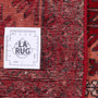 Baluch Persian Rug 2'6" x 2'2" - Semi Antique Mihrab Red, Blue Hand Knotted | full view | SKU 111821