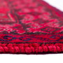 Turkmen Persian Rug 2'11" x 1'12" - Semi Antique Geometric Crimson, Navy Blue Hand Knotted | side view | SKU 111822