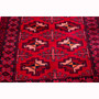 Turkmen Persian Rug 2'11" x 1'12" - Semi Antique Geometric Crimson, Navy Blue Hand Knotted | pile detail | SKU 111822