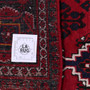Josheghan Persian Rug 10x7 ft - Semi Antique Geometric Crimson, Navy Blue Hand Knotted | full view | SKU 112004