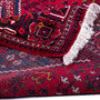 Josheghan Persian Rug 10x7 ft - Semi Antique Geometric Crimson, Navy Blue Hand Knotted | detail view | SKU 112004