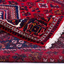 Josheghan Persian Rug 10x6 ft - Semi Antique Geometric Crimson, Navy Blue Hand Knotted | corner detail | SKU 112005