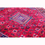 Josheghan Persian Rug 10x6 ft - Semi Antique Geometric Crimson, Navy Blue Hand Knotted | pile detail | SKU 112005