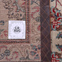 Kashan Persian Rug 8'10" x 5'5" - Semi Antique Medallion Crimson, Navy Blue Hand Knotted | full view | SKU 112011