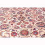 Kashan Persian Rug 8x5 ft - Semi Antique Medallion Crimson, Navy Blue Hand Knotted | pile detail | SKU 112011
