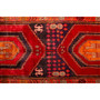 Ardabil Persian Rug 9x4 ft - Semi Antique Medallion (Toranj), Geometric Red, Burgundy, Orange Hand Knotted | pile detail | SKU 110012