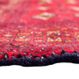 Turkmen Persian Rug 3x1 ft - Semi Antique Geometric, Turkmen Gul Crimson, Madder Red, Burgundy Hand Knotted | side view | SKU 112018