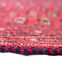 Turkmen Persian Rug 4x2 ft - Semi Antique Geometric, Turkmen Gul Madder Red, Crimson, Burgundy Hand Knotted | side view | SKU 112020