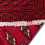 Turkmen Persian Rug 3'1" x 1'7" - Semi Antique Geometric Crimson, Navy Blue Hand Knotted | full view | SKU 112021
