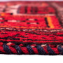 Baluch Persian Rug 2'4" x 1'5" - Semi Antique Mihrab Red, Blue Hand Knotted | back view | SKU 112022