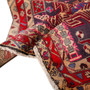 Ardabil Persian Rug 10'10" x 4'0" - 25-40 Years Geometric, Tribal and Nomadic Dark Red, Burgundy, Navy Blue Hand Knotted | detail view | SKU 110013
