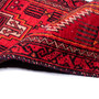 Baluch Persian Rug 2x1 ft - Semi Antique Mihrab Red, Blue Hand Knotted | detail view | SKU 112023