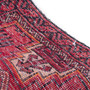 Baluch Persian Rug 2'6" x 1'5" - Semi Antique Mihrab Red, Blue Hand Knotted | pile detail | SKU 112023