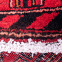 Baluch Persian Rug 2'1" x 1'4" - Semi Antique Mihrab Red, Blue Hand Knotted | corner detail | SKU 112024