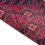 Baluch Persian Rug 2'1" x 1'4" - Semi Antique Mihrab Red, Blue Hand Knotted | side view | SKU 112024