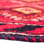 Baluch Persian Rug 2'2" x 1'4" - Semi Antique Mihrab Red, Blue Hand Knotted | side view | SKU 112025