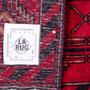 Baluch Persian Rug 2'2" x 1'4" - Semi Antique Mihrab Red, Blue Hand Knotted | full view | SKU 112025