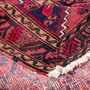 Bakhshaish Persian Rug 6'9" x 3'7" - Semi Antique Medallion Blue, Red Hand Knotted | detail view | SKU 112026