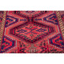 Bakhshaish Persian Rug 6'9" x 3'7" - Semi Antique Medallion Blue, Red Hand Knotted | side view | SKU 112026
