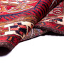 Heriz Persian Rug 10'10" x 3'5" - Semi Antique Medallion Red, Brown Hand Knotted | corner detail | SKU 112027