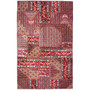 Zanjan Persian Rug 7x4 ft - Semi Antique Kheshti Garden, Herati Crimson, Dark Red, Burgundy Hand Knotted | front view | SKU 112030