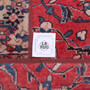 Mahal Persian Rug 7x4 ft - Semi Antique Kheshti (Garden), Herati (Mahi) Red, Ivory, Navy Blue Hand Knotted | full view | SKU 112031