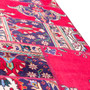 Tabriz Persian Rug 8x2 ft - Semi Antique Kheshti Garden, Composite Red, Navy Blue, Cream Hand Knotted | back view | SKU 112032