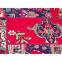 Tabriz Persian Rug 8'4" x 2'5" - Semi Antique Medallion Red, Cream Hand Knotted | pile detail | SKU 112032