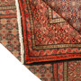 Ardabil Persian Rug 10x7 ft - Semi Antique Medallion Toranj, Herati Mahi Madder Red, Cream, Rust Red Hand Knotted | detail view | SKU 110014