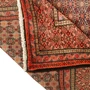 Ardabil Persian Rug 10'7" x 7'7" - Semi Antique Medallion (Toranj), Herati (Mahi) Madder Red, Cream, Rust Red Hand Knotted | detail view | SKU 110014