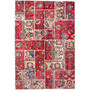 Mahal Persian Rug 8'10" x 5'11" - Semi Antique Medallion Ivory, Pink Hand Knotted | front view | SKU 112035