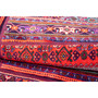 Zanjan Persian Rug 4'10" x 2'11" - Semi Antique Medallion Navy Blue, Crimson Hand Knotted | back view | SKU 112038