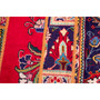 Tabriz Persian Rug 2'11" x 1'11" - Semi Antique Medallion Red, Cream Hand Knotted | side view | SKU 112040