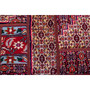Zanjan Persian Rug 2'9" x 1'11" - Semi Antique Medallion Navy Blue, Crimson Hand Knotted | side view | SKU 112043