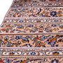 Kashan Persian Rug 2x1 ft - Semi Antique Afshan (All-Over), Shah Abbasi Cream, Navy Blue, Crimson Hand Knotted | back view | SKU 112044